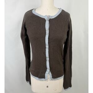 Vila Clothes XL Silk Blend Lightweight Cardigan Grannycore 80's Modest Vintage
